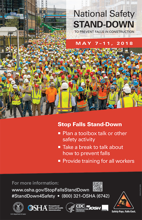 Usi Recognizes Osha National Safety Stand Down Week W Toolbox Talks